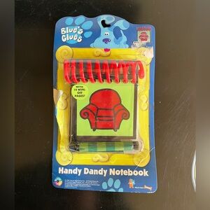 Vintage 1998 Blues Clues Handy Dandy Notebook w/crayon-opened package (3) avail